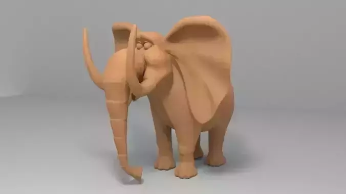 Elephant Low-poly 3D model