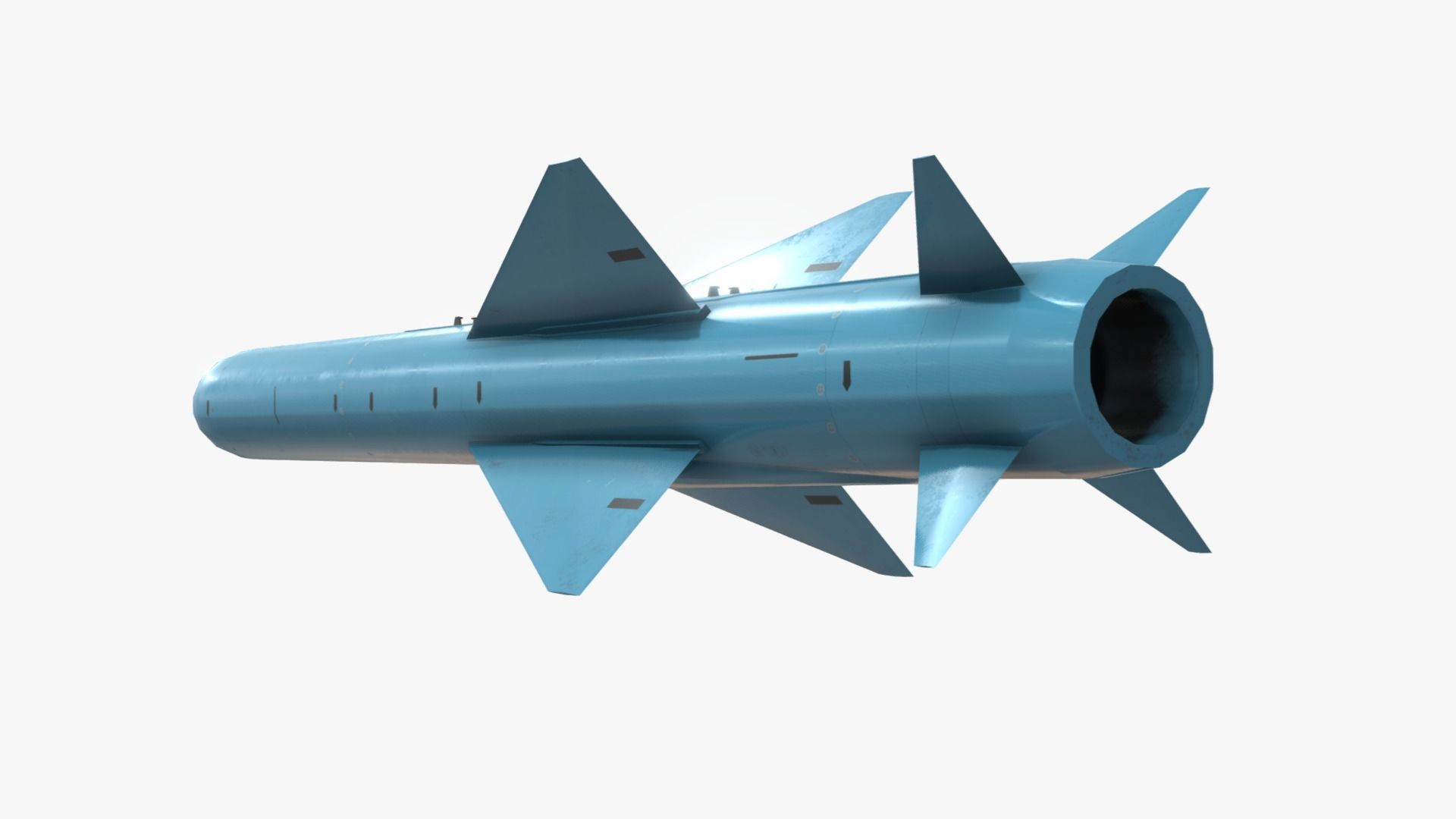 ASM-2 Japanese Anti-Ship Cruise Missile Low-poly 3D model_3