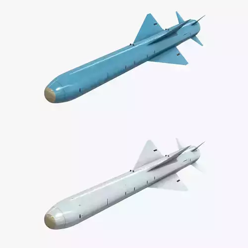 ASM-2 Japanese Anti-Ship Cruise Missile Low-poly 3D model