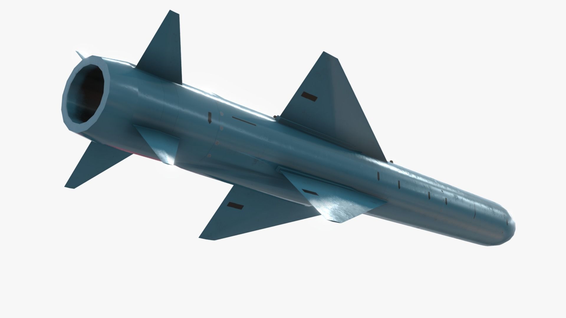 ASM-2 Japanese Anti-Ship Cruise Missile Low-poly 3D model_4