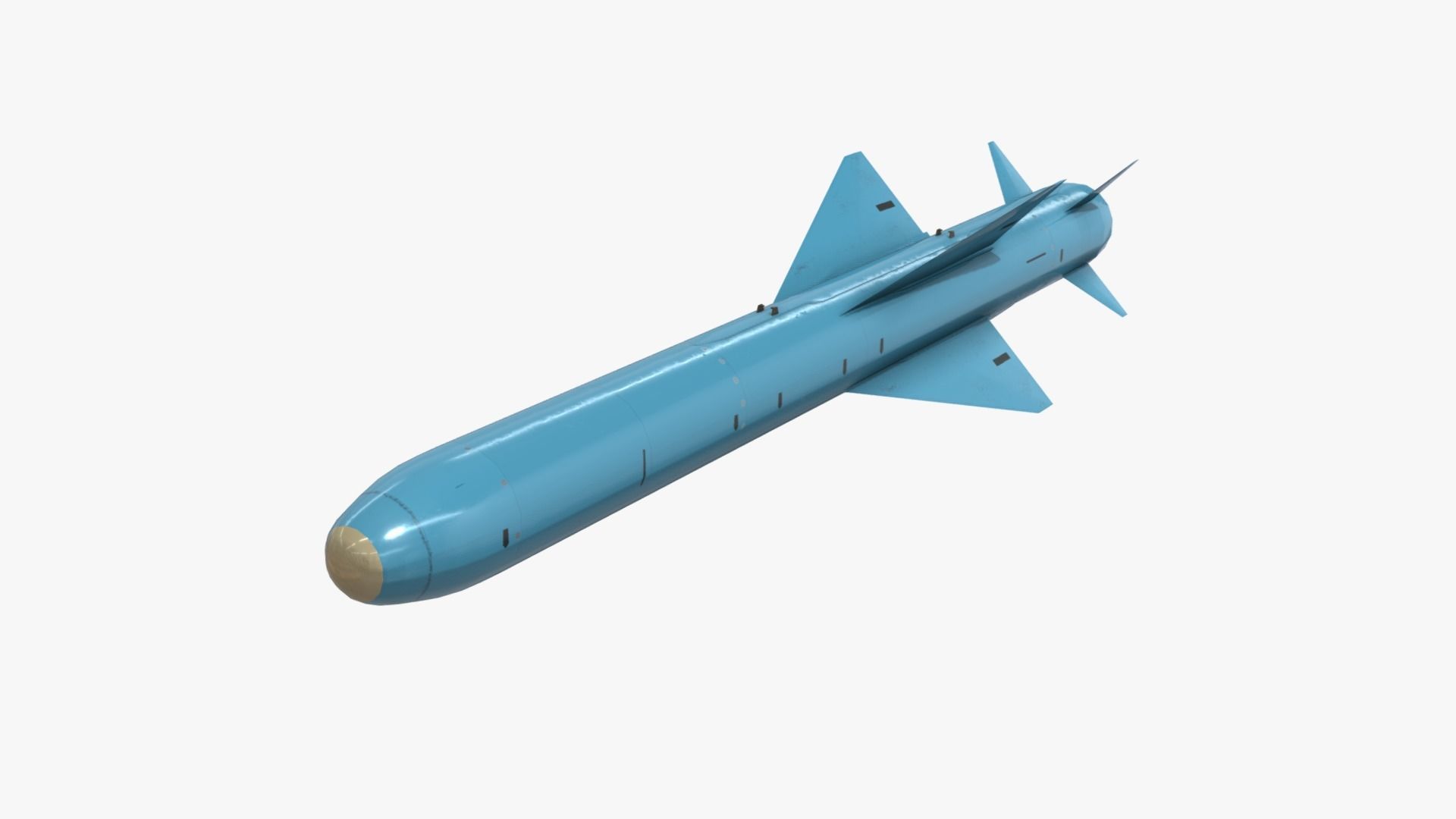 ASM-2 Japanese Anti-Ship Cruise Missile Low-poly 3D model_1