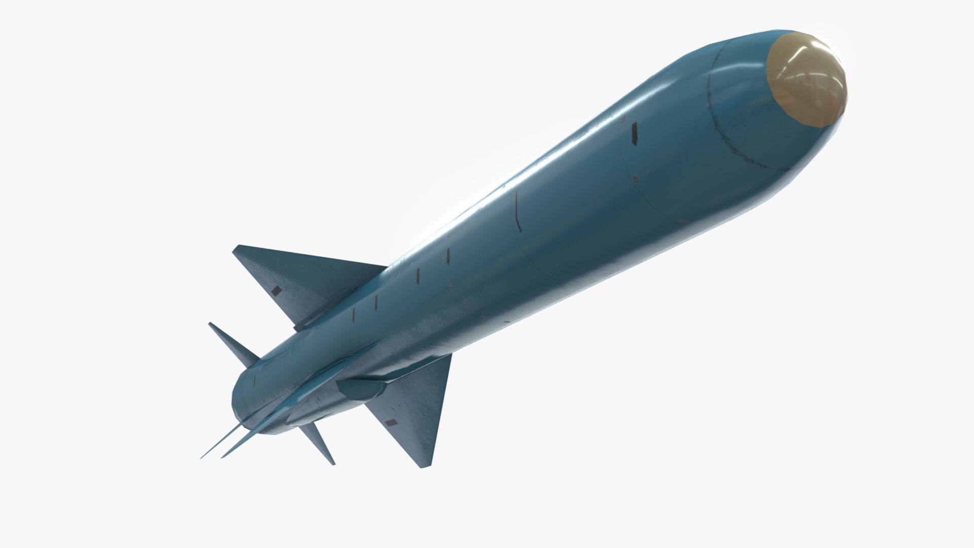 ASM-2 Japanese Anti-Ship Cruise Missile Low-poly 3D model_5