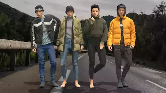 Realistic 3D Models Of Male and Female Outfits