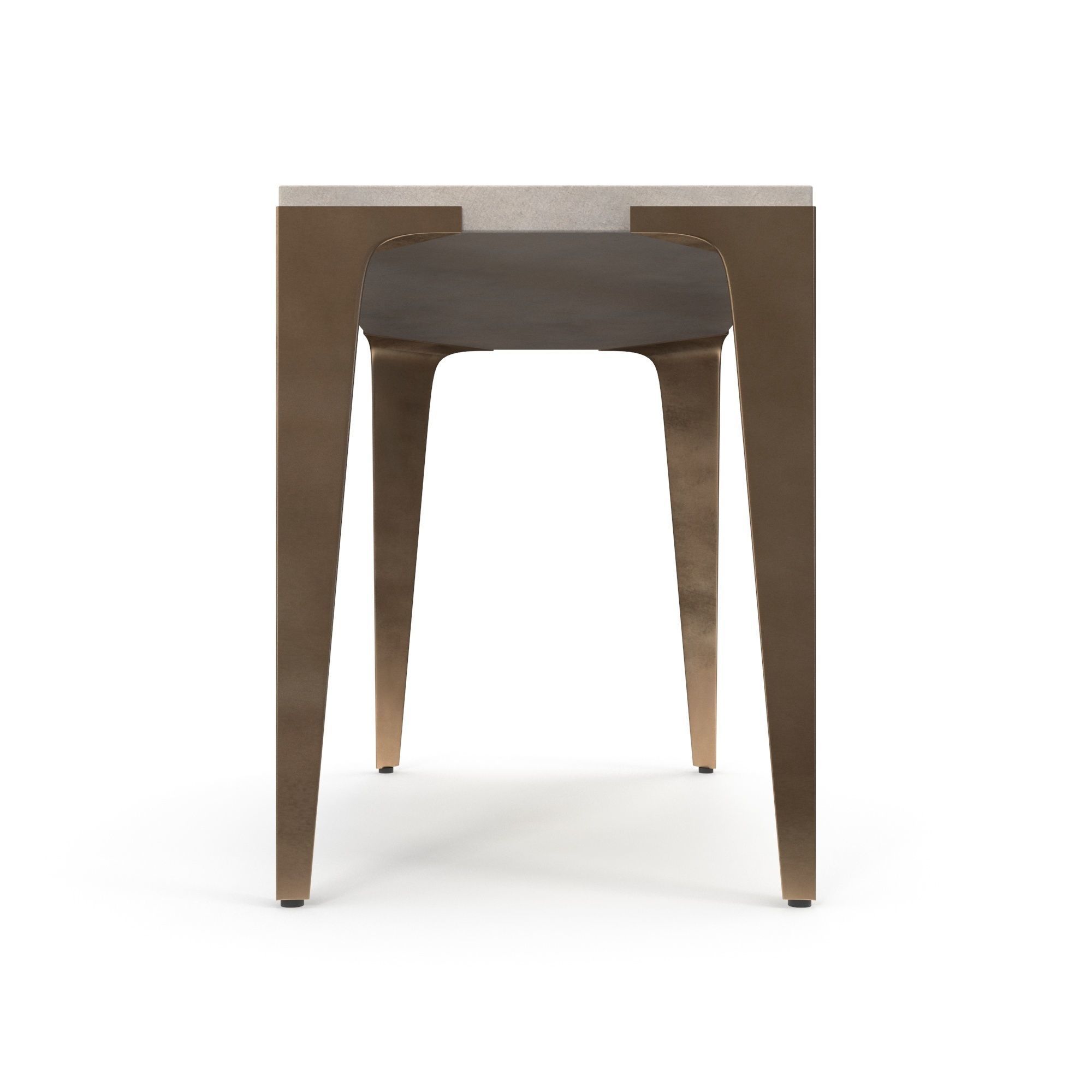 Brass Concrete Side Table Free 3D model_4