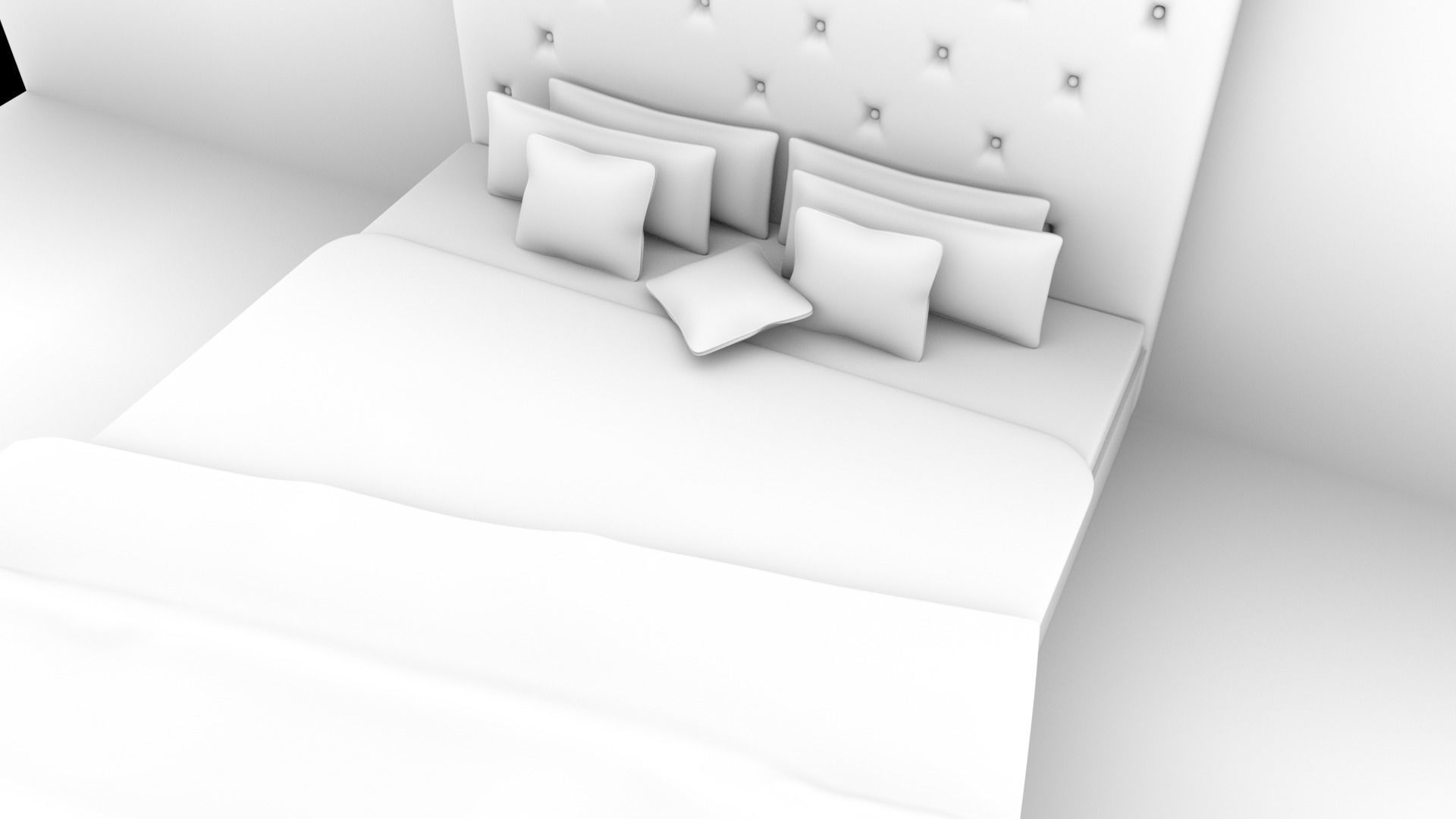 Master Bed 3D model_4