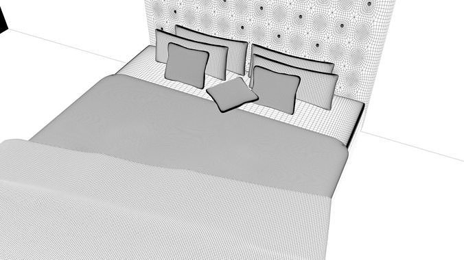 Master Bed 3D model 6