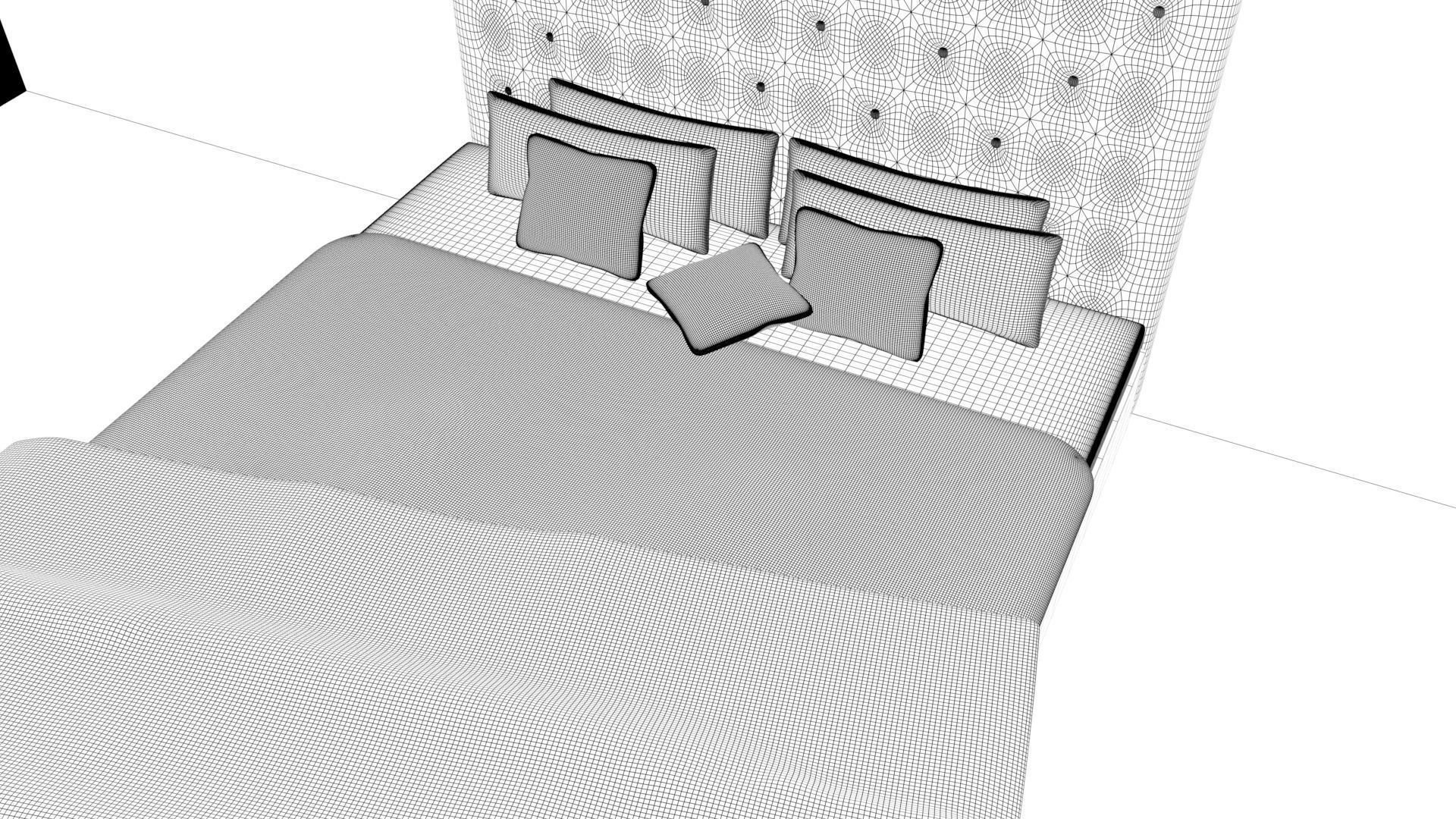 Master Bed 3D model_5