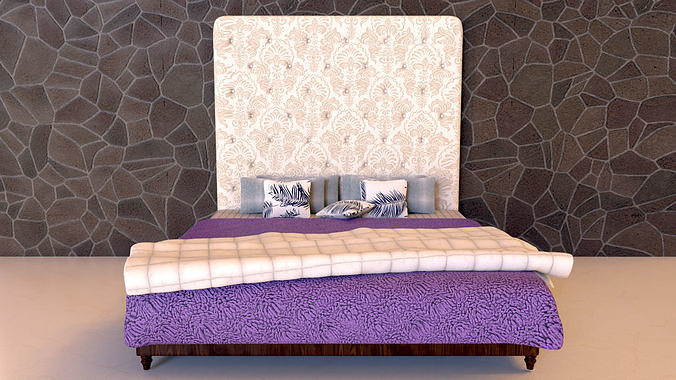 Master Bed 3D model 7