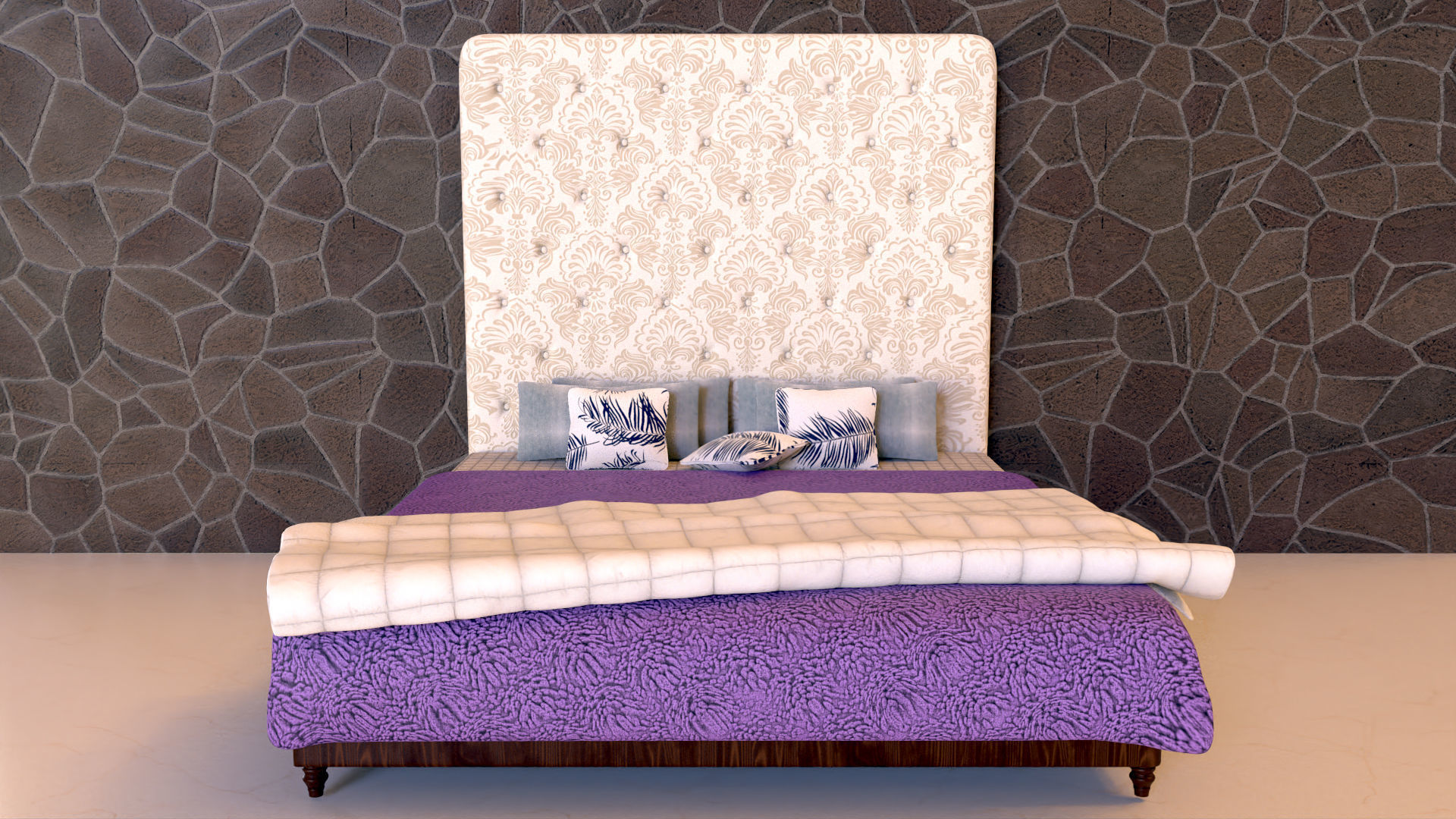 Master Bed 3D model_6