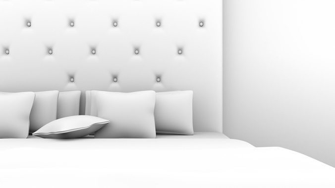 Master Bed 3D model 2