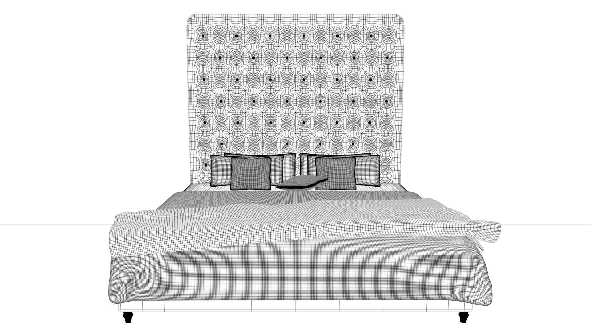 Master Bed 3D model_8