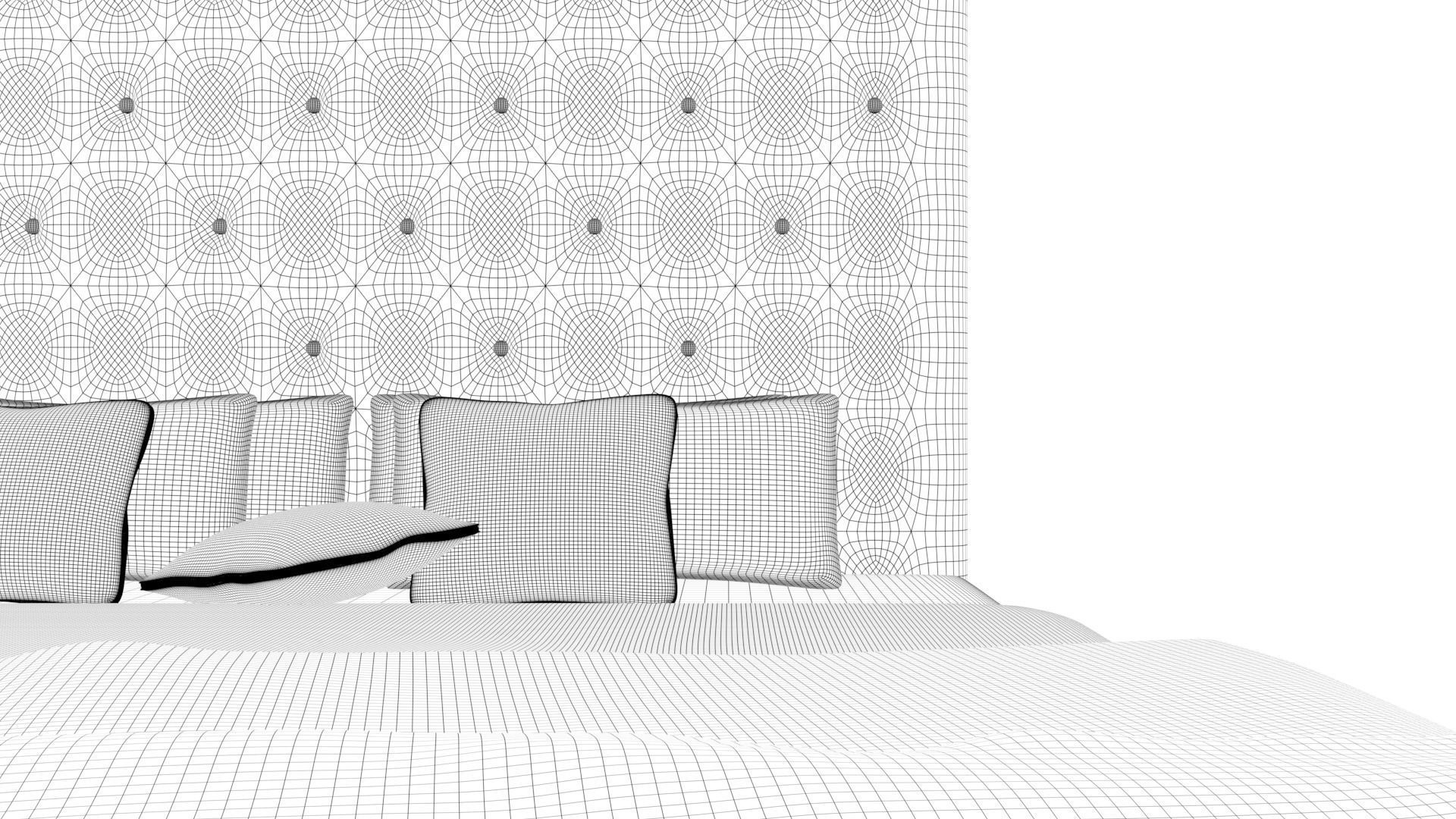 Master Bed 3D model_2