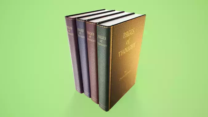 Set of Books Low-poly 3D model