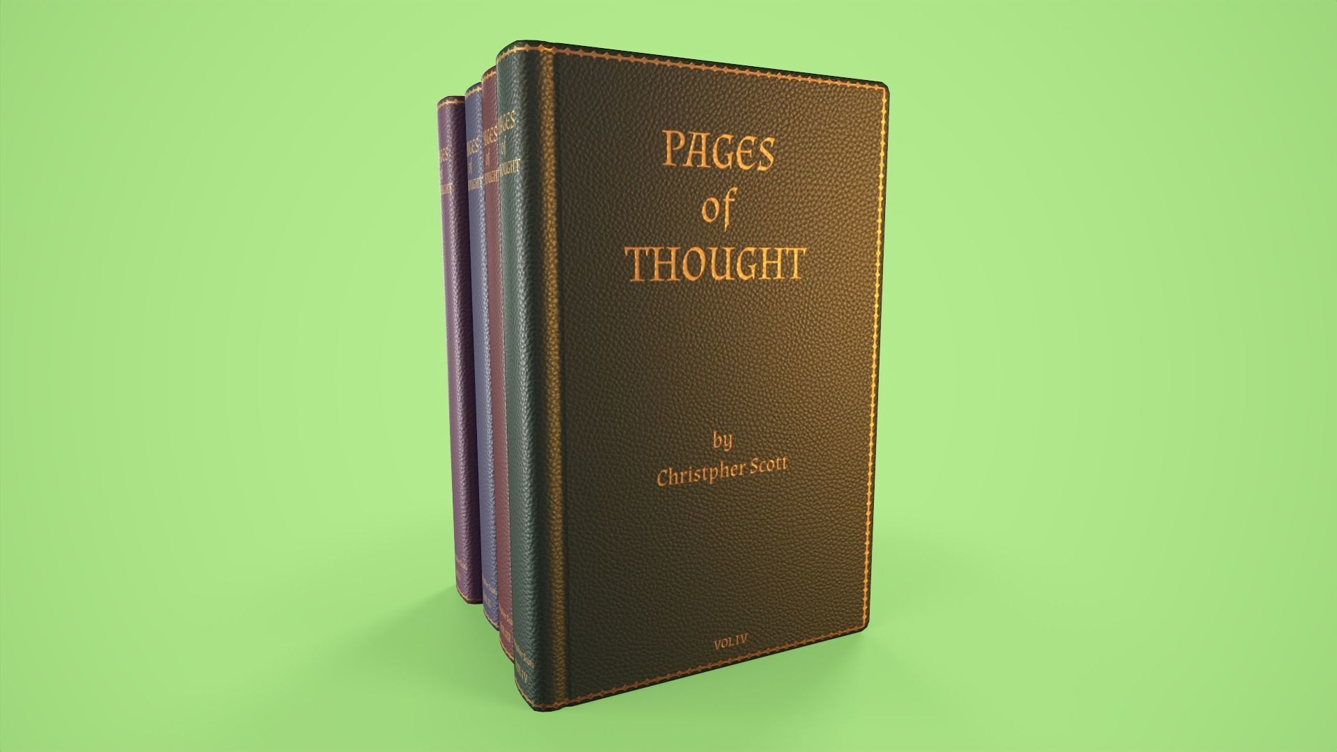 Set of Books Low-poly 3D model_3