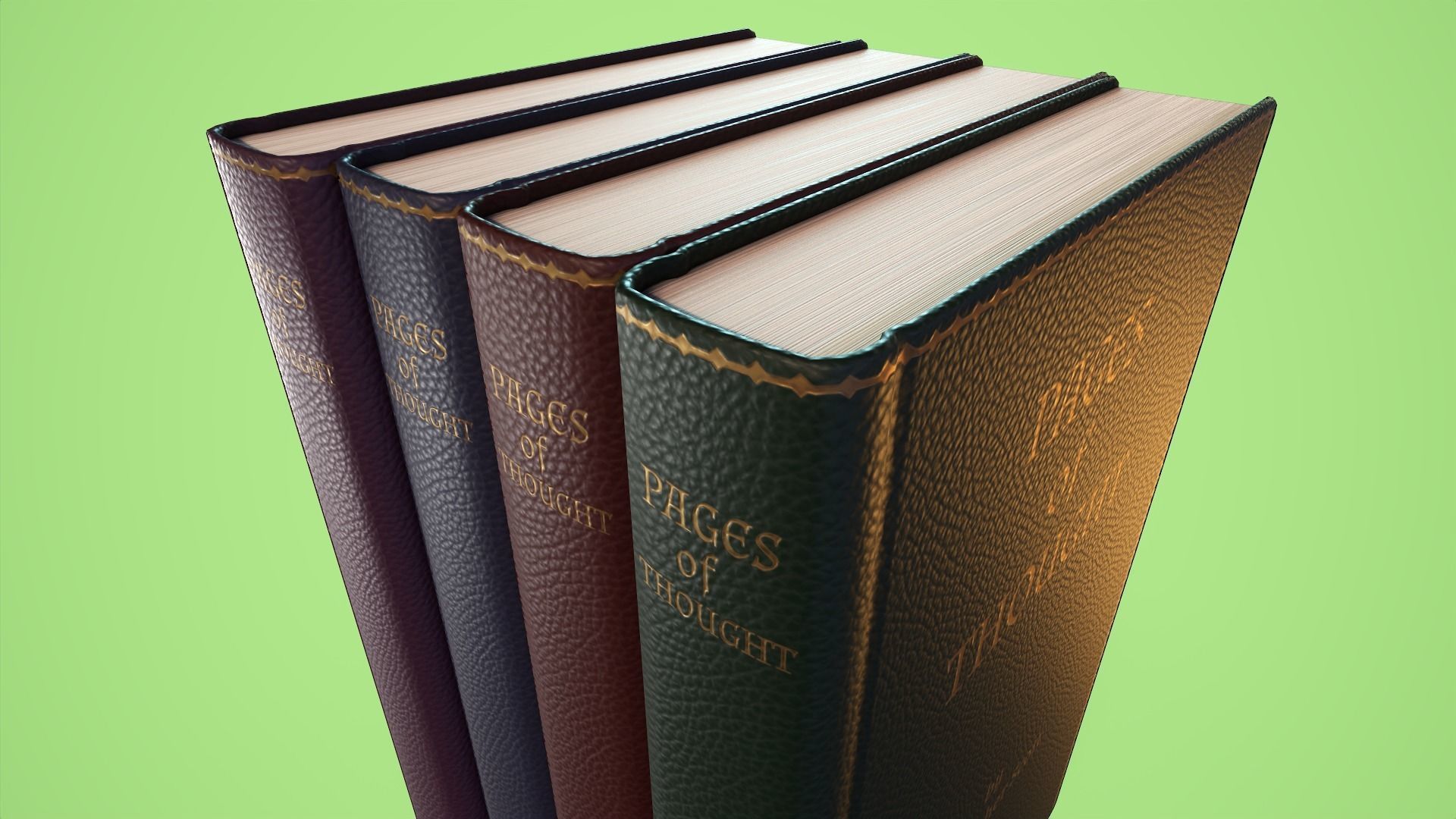 Set of Books Low-poly 3D model_6