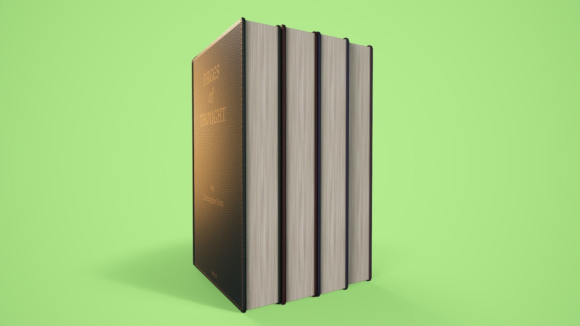 Set of Books Low-poly 3D model_5