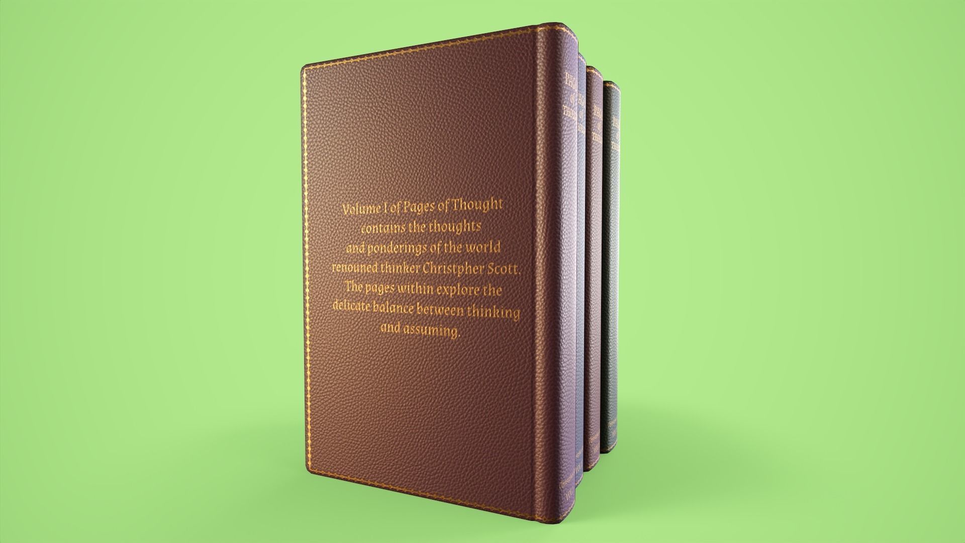 Set of Books Low-poly 3D model_2