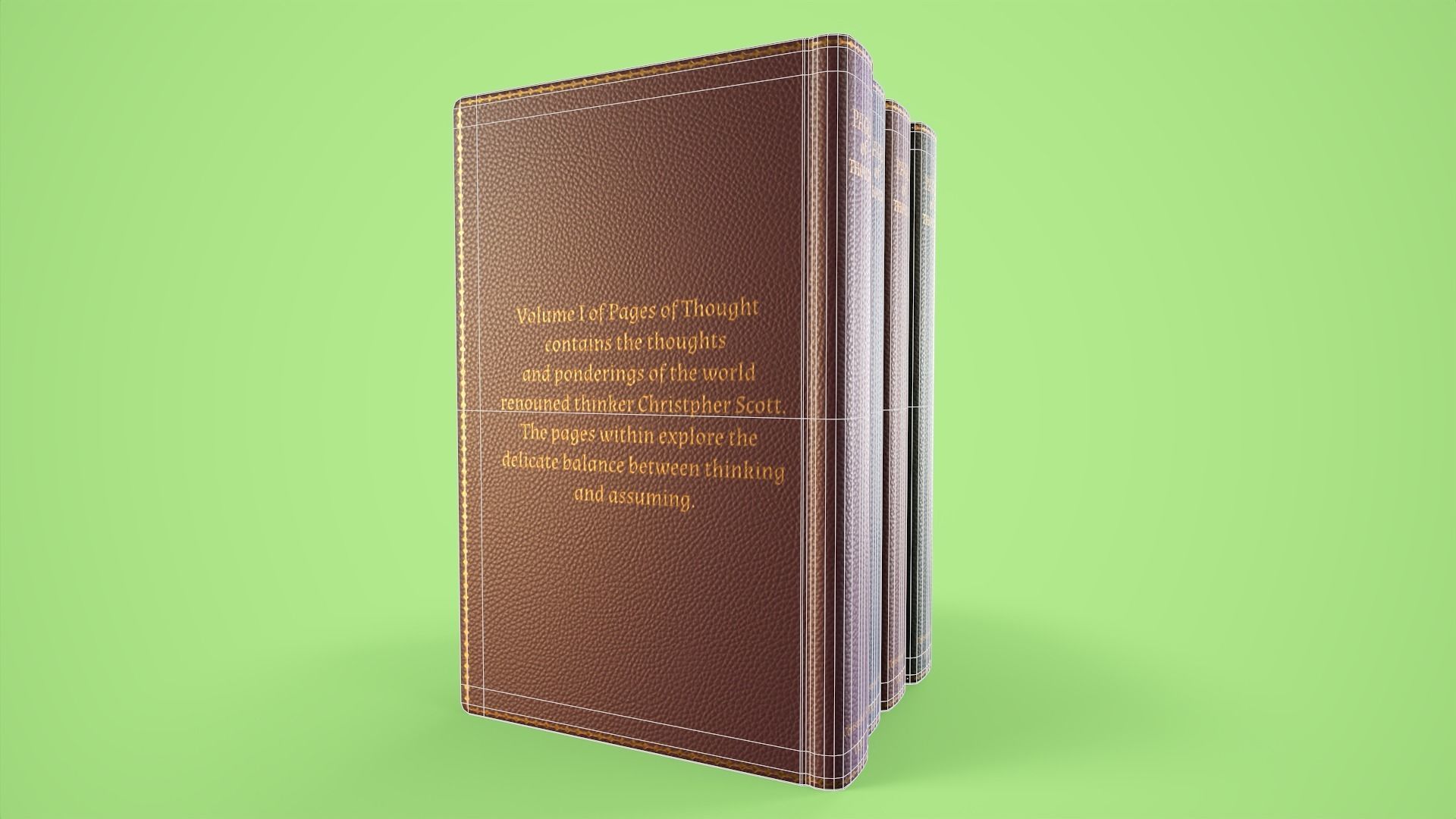 Set of Books Low-poly 3D model_9