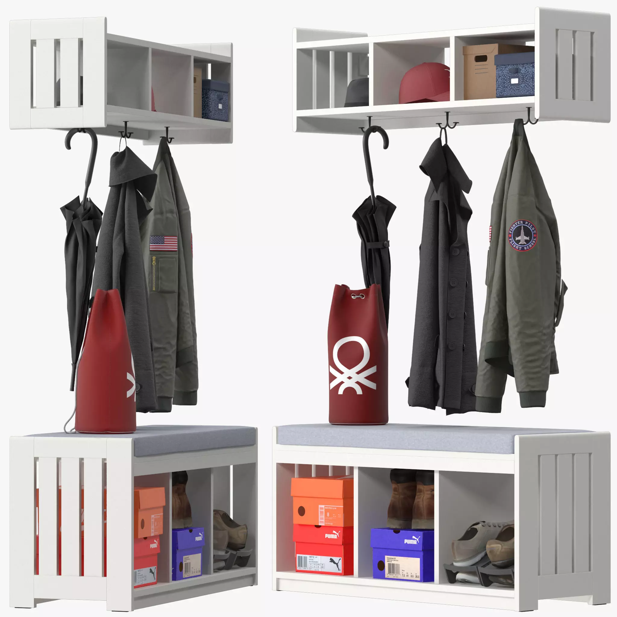 Ikea PANGET Hat and coat rack 3D model_0