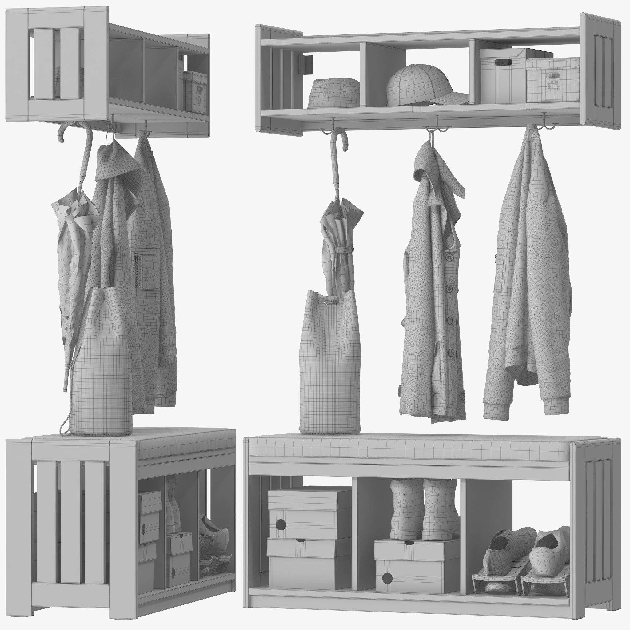 Ikea PANGET Hat and coat rack 3D model_18