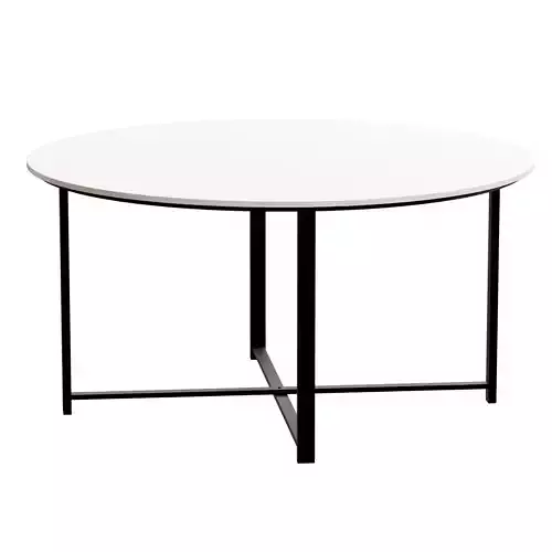 Chair round coffee table with legs Low-poly 3D model