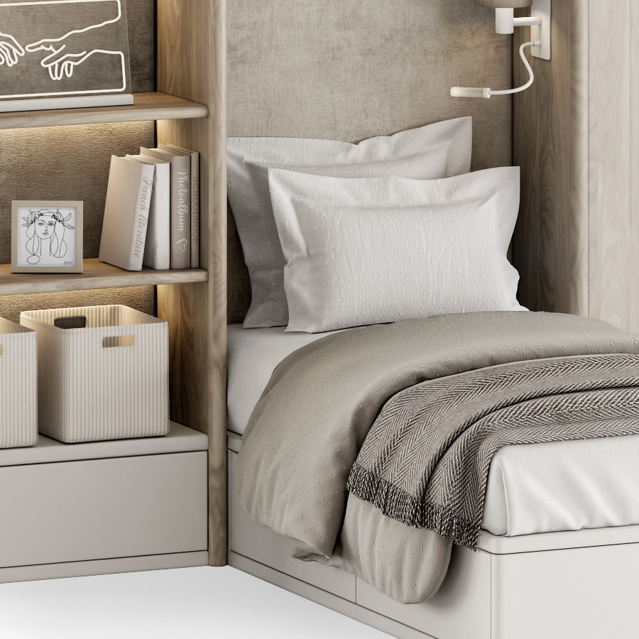 Children Room Furniture 01 3D model_3