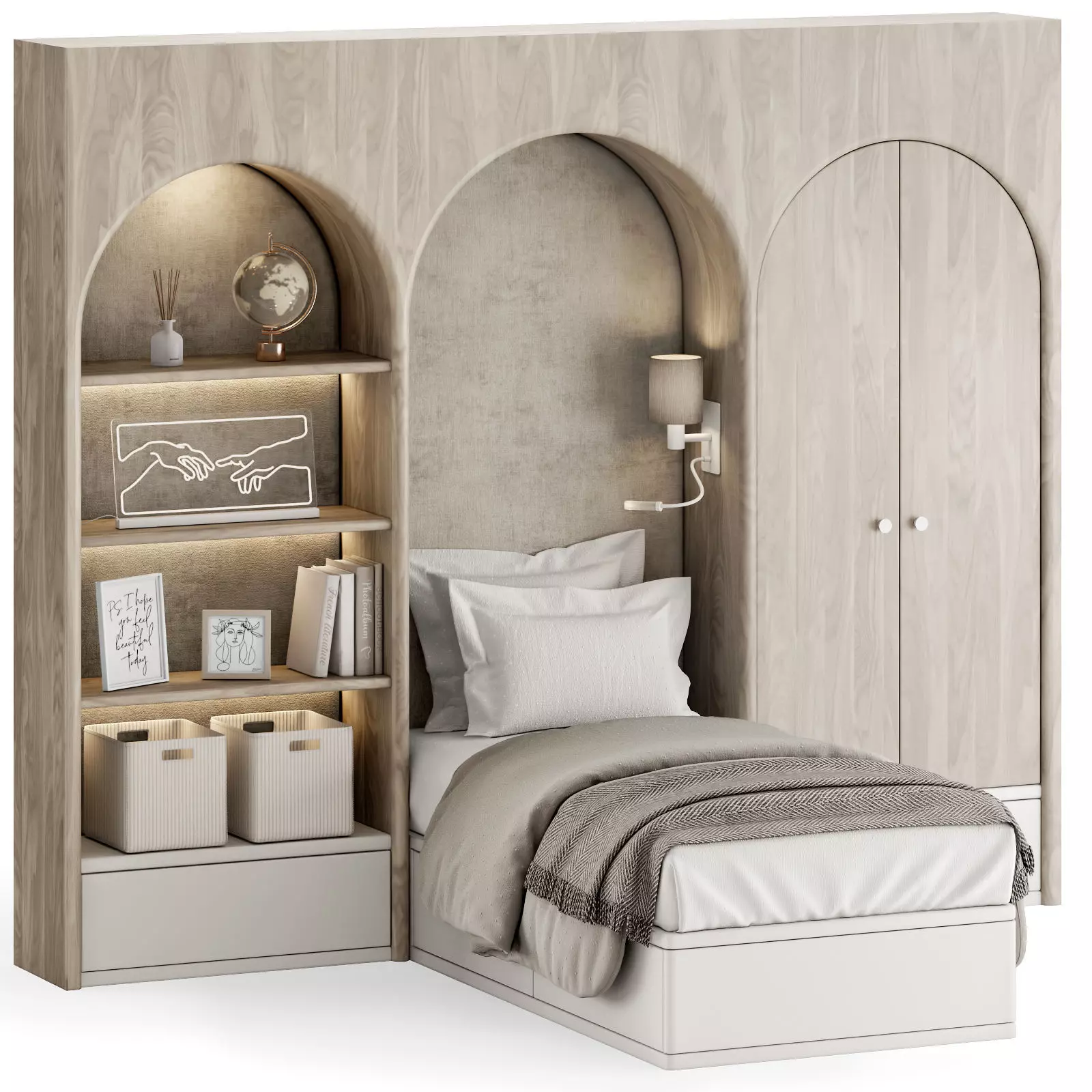 Children Room Furniture 01 3D model_0