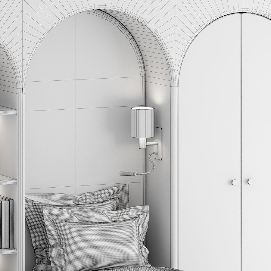 Children Room Furniture 01 3D model_7