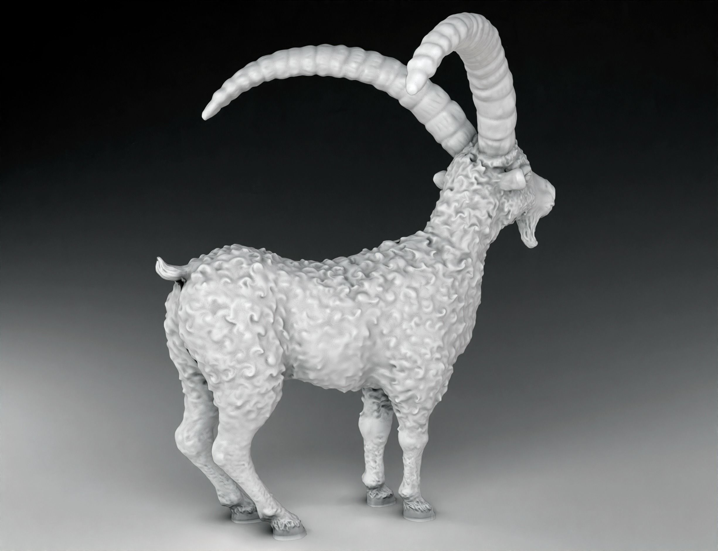 wild goat 3D print model_1