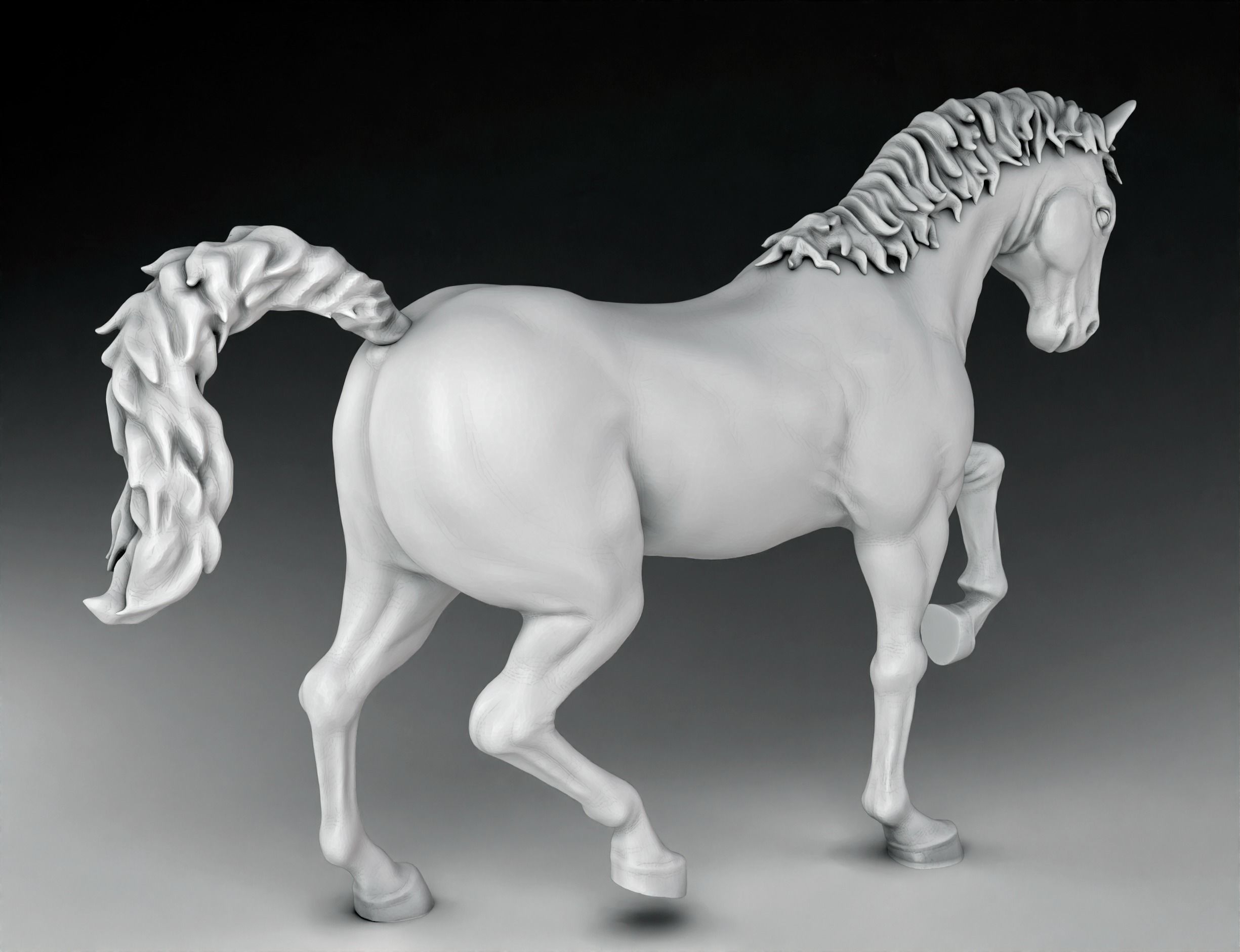 wild horse 3D print model_1