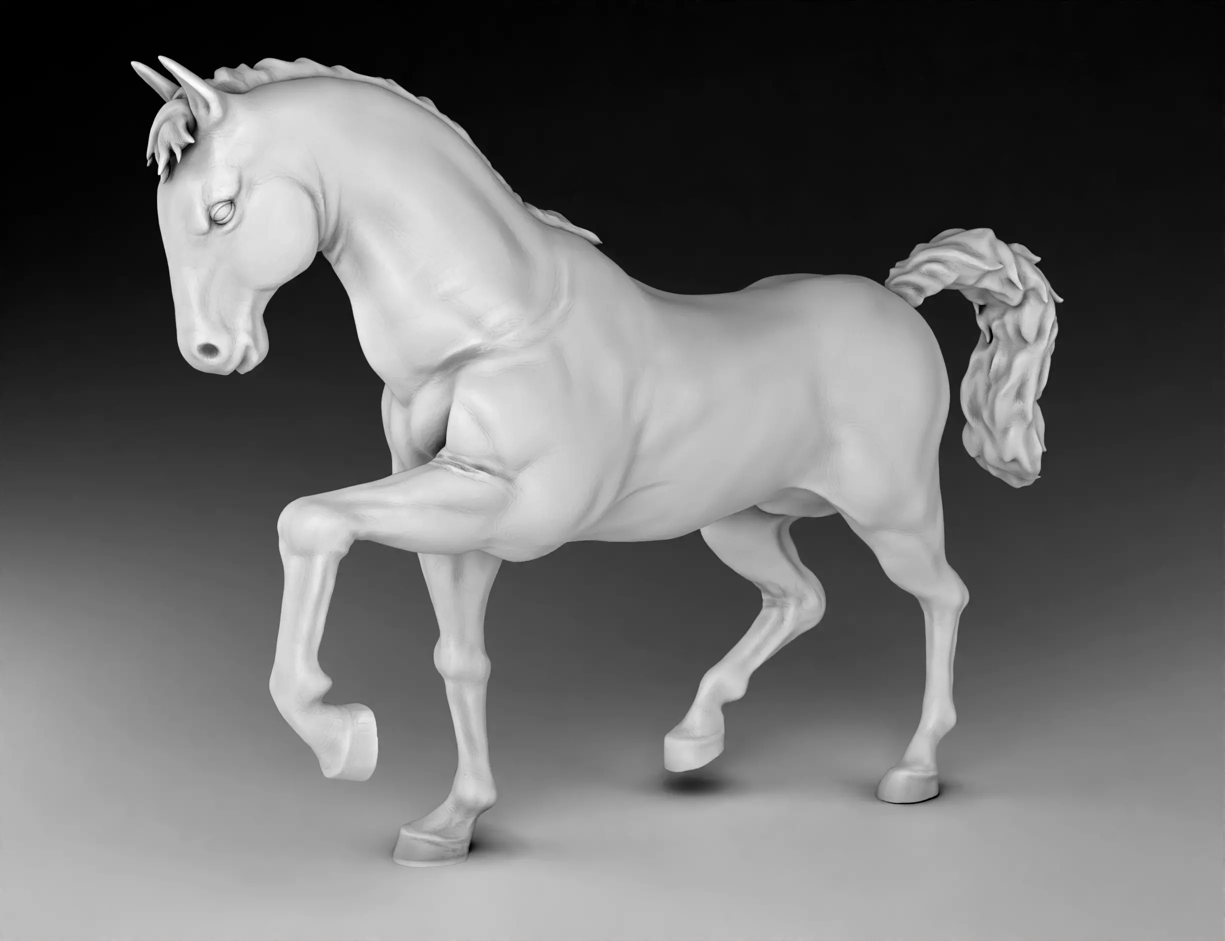 wild horse 3D print model_0