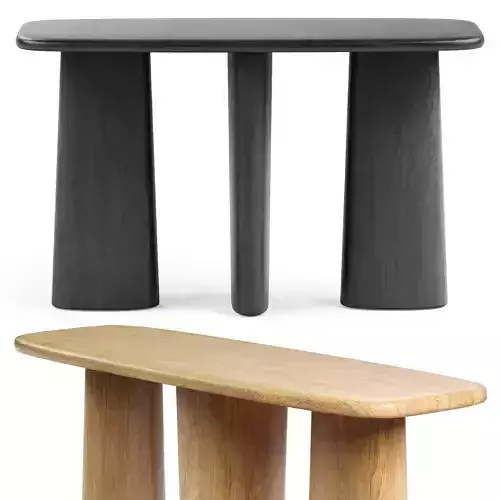 ANTHROPOLOGIE Kalle Sculptural Oak Console 3D model