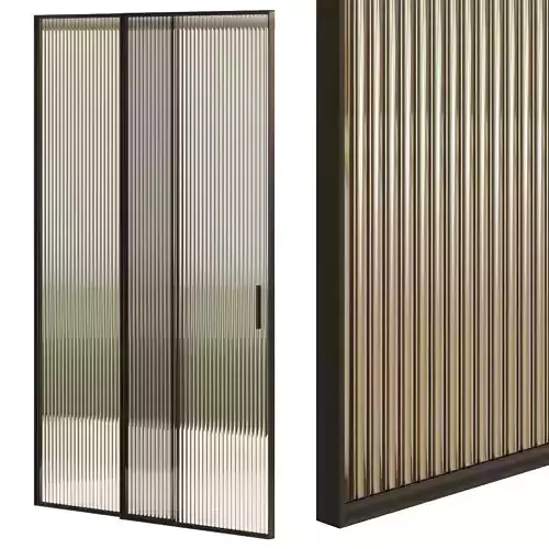 Slide glass doors 01 3D model