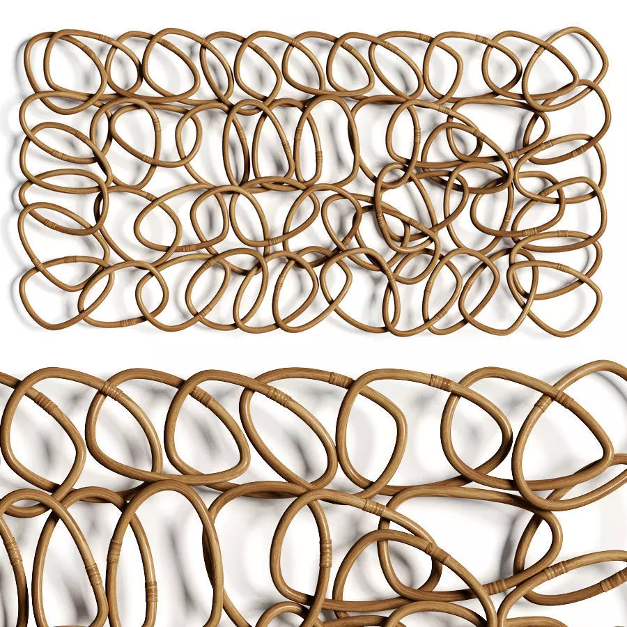Palisades Rattan Wall Decor 3D model_0