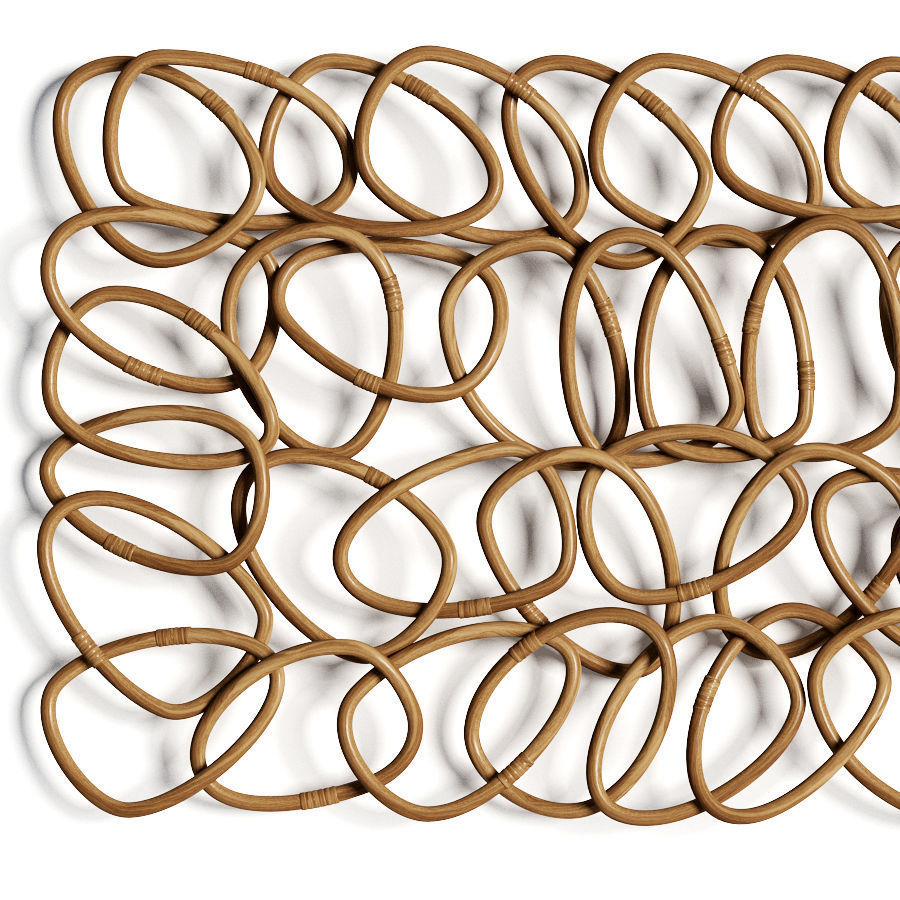 Palisades Rattan Wall Decor 3D model_1