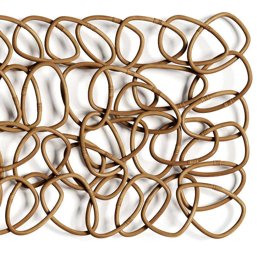 Palisades Rattan Wall Decor 3D model_2