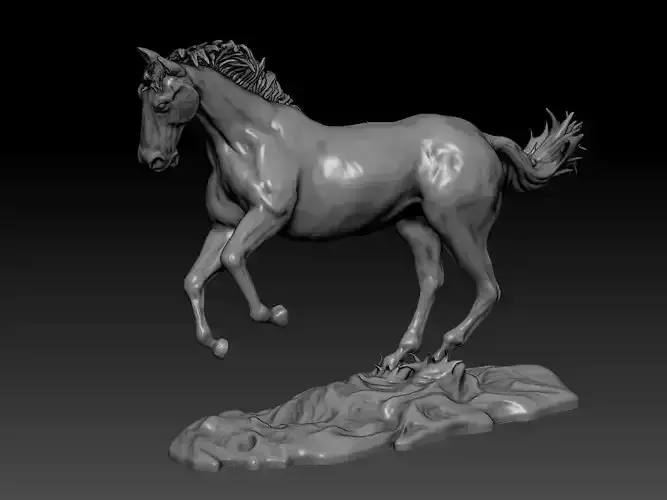 Dynamic Horse sculpture ideal for 3d resin printing 3D print model