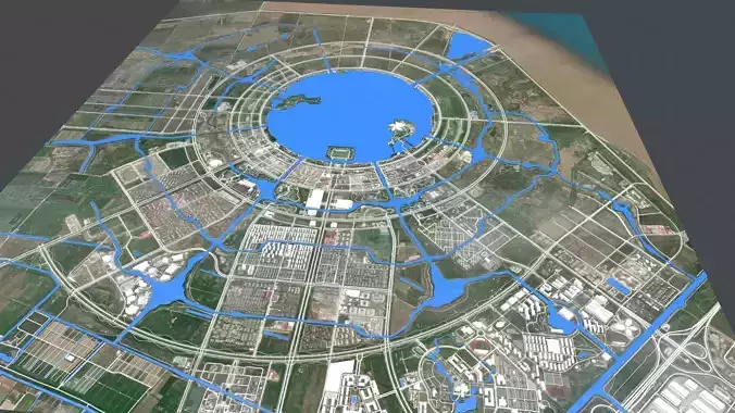 Cityscape Dishui  Shanghai 3D model