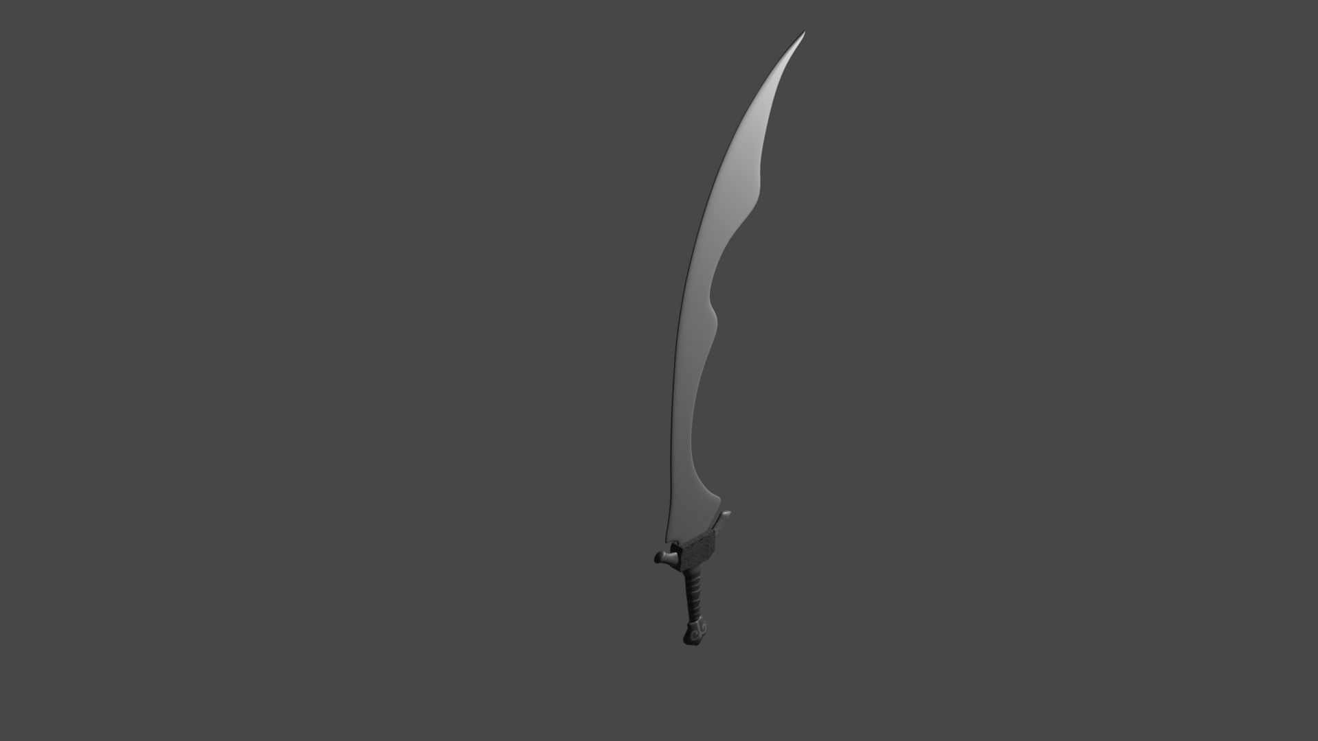 2 hand sword Free 3D model_3