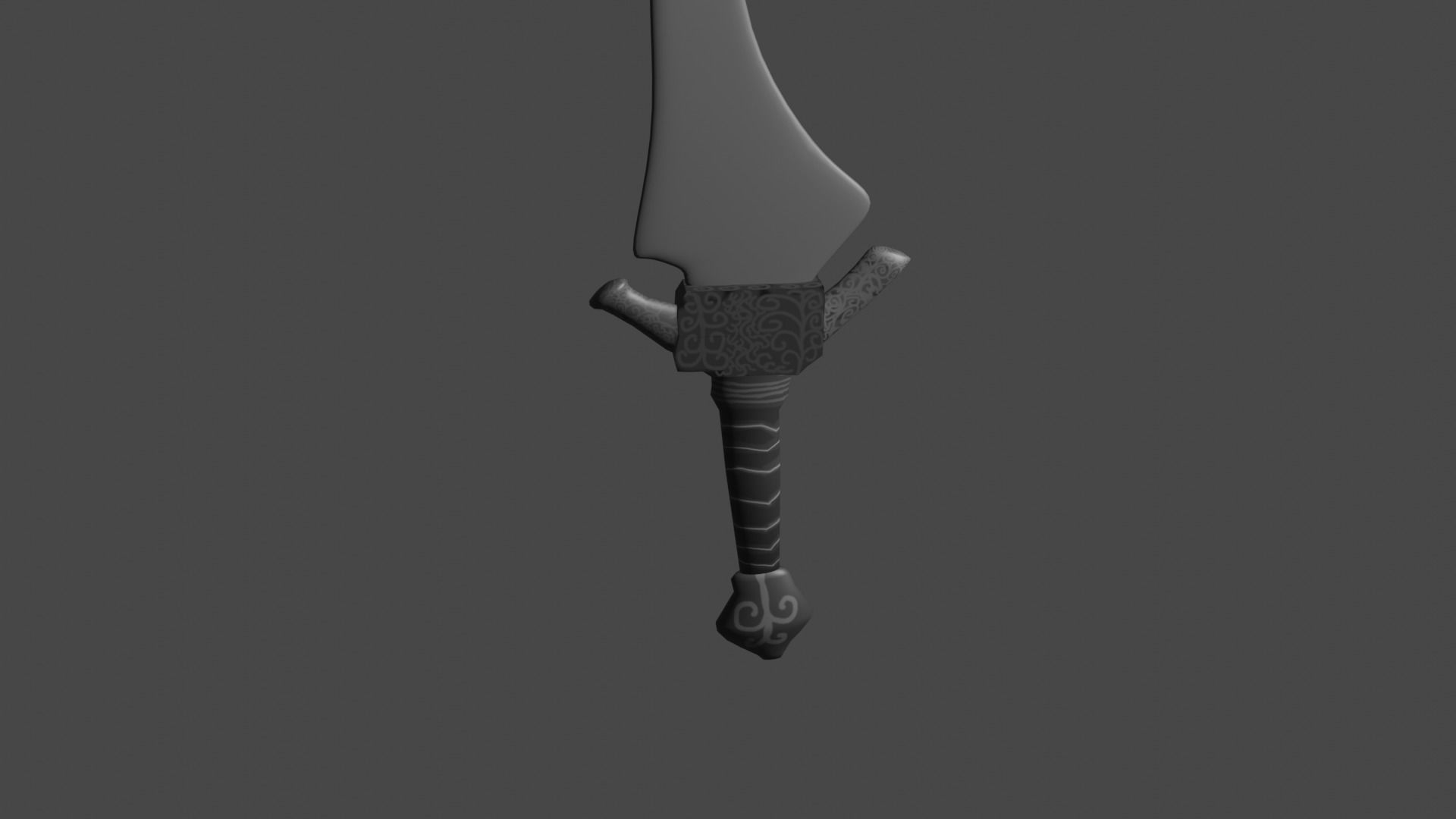 2 hand sword Free 3D model_8