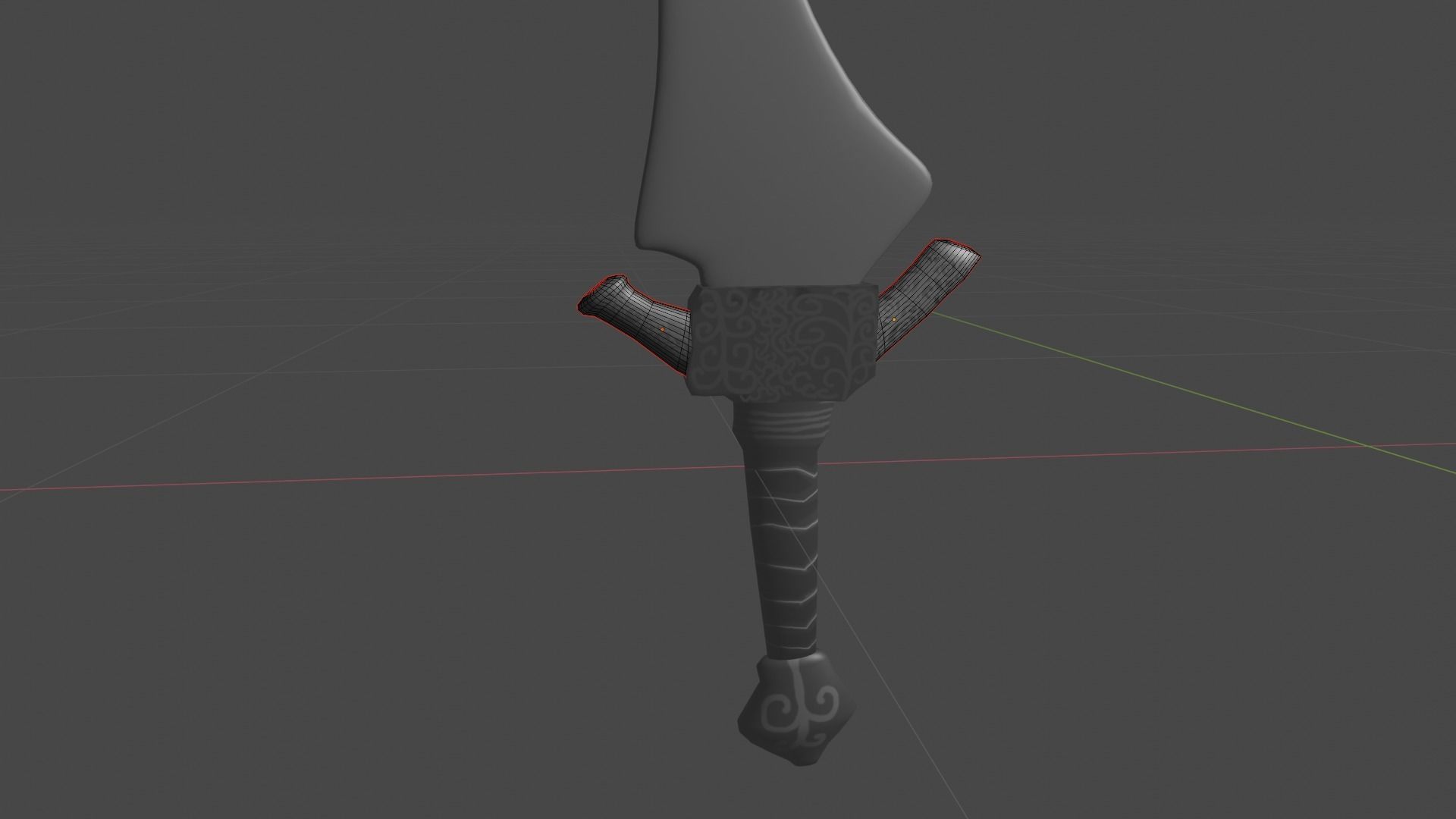 2 hand sword Free 3D model_6
