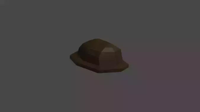 Hat low poly game ready