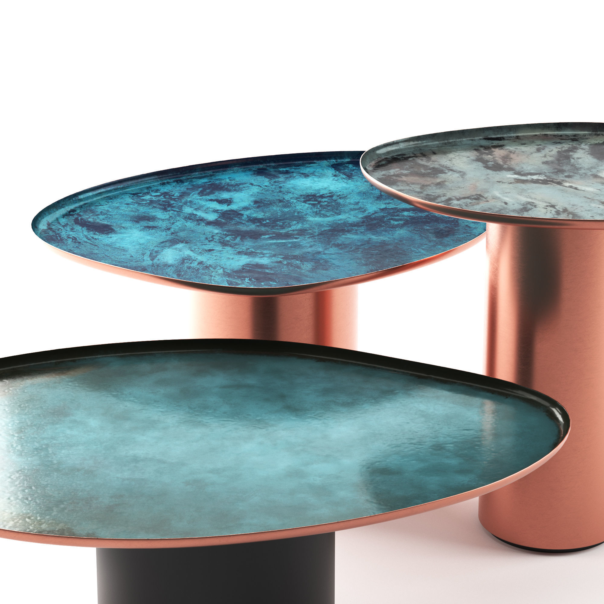 Drops Coffee Table By De Castelli 3D model_1
