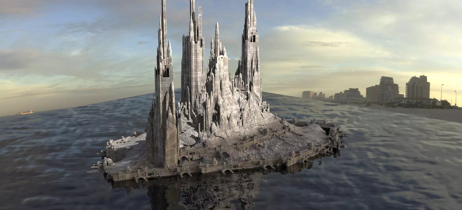 Desert Alien Monoliths 3D model_0