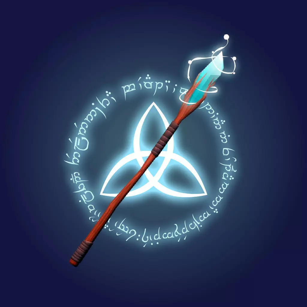 The Elven Staff 3D model_0
