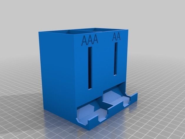 Battery Holder AAA AA 3D print model_3