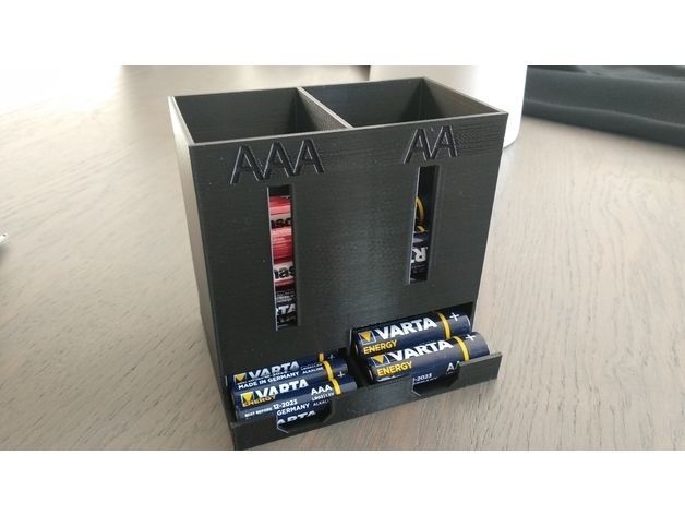 Battery Holder AAA AA 3D print model_1