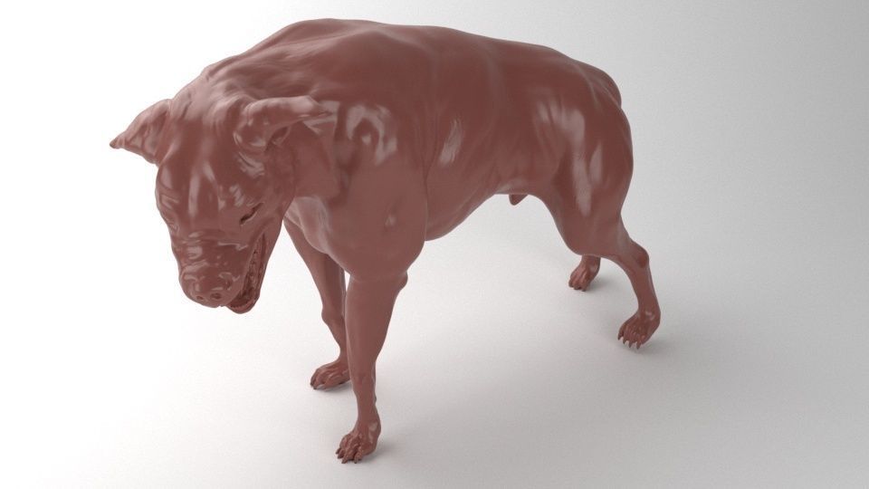 Wild dog 3D print model_9