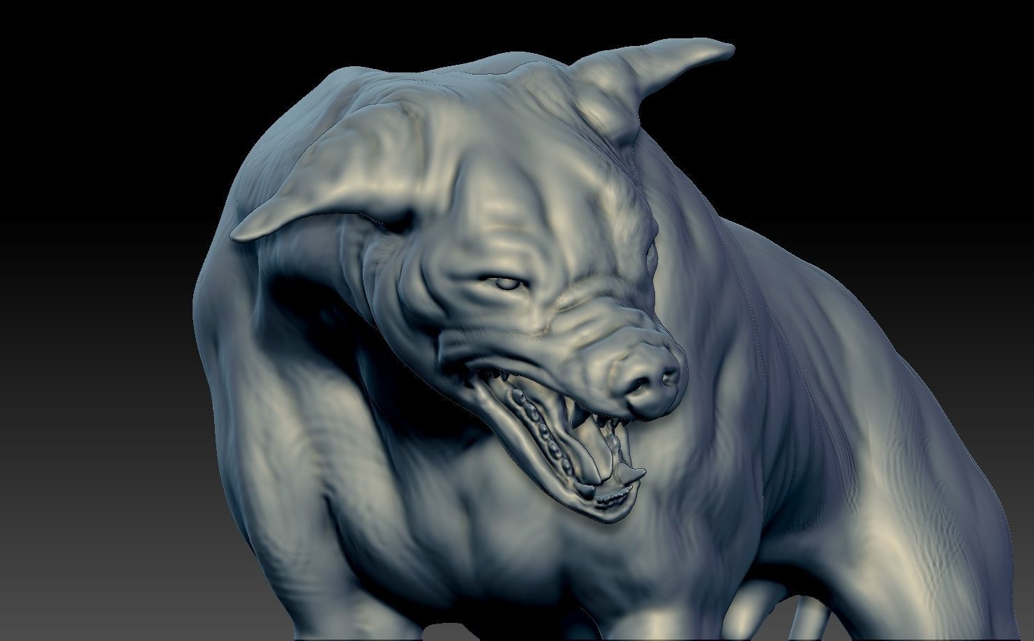 Wild dog 3D print model_8