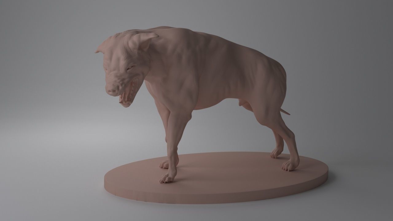 Wild dog 3D print model_11